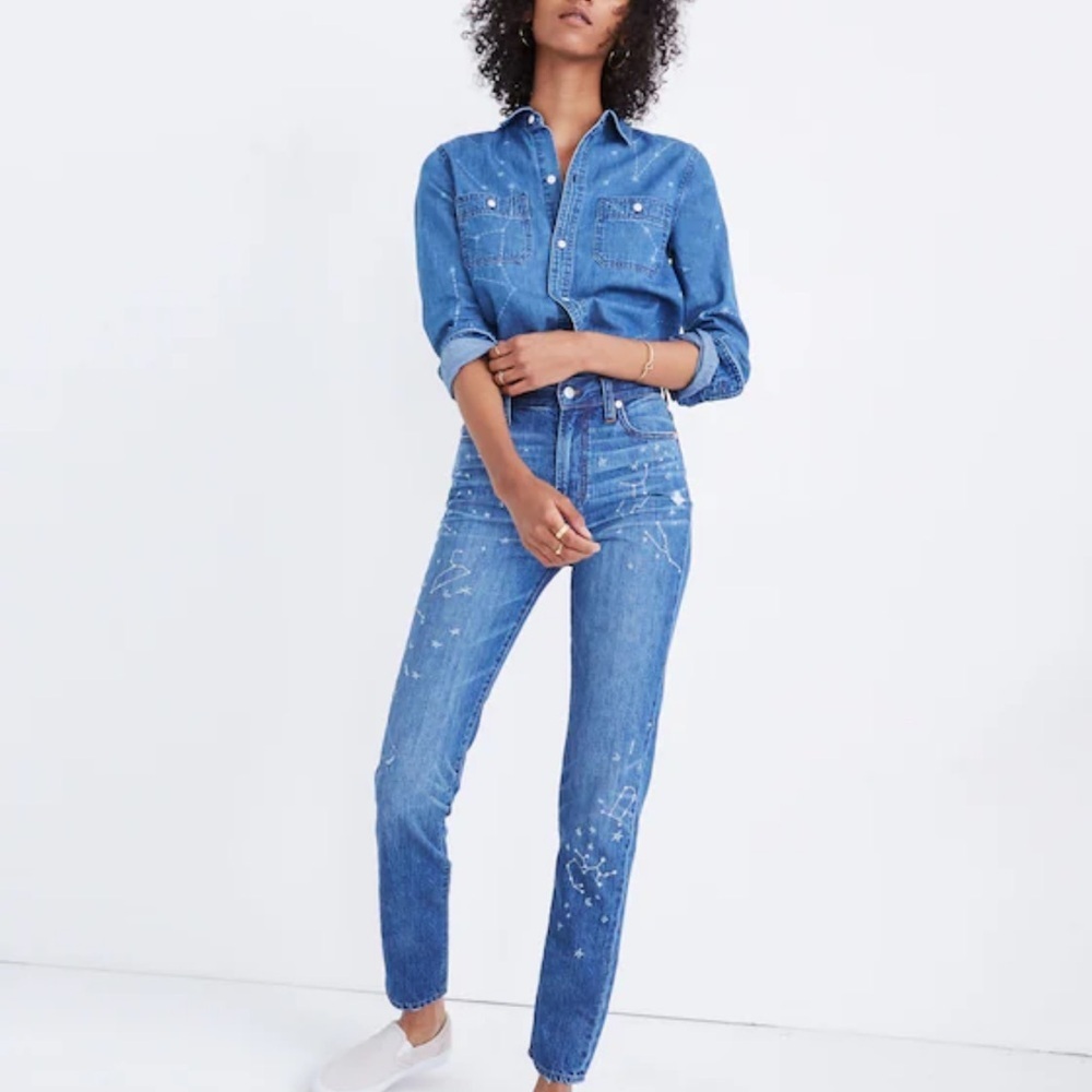 MADEWELL The Perfect Vintage Jean High Rise Straight Leg cosmic edition size 29